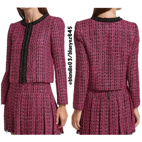 Alice + Olivia Kidman Tweed Jacket XS - Picture 2 of 5